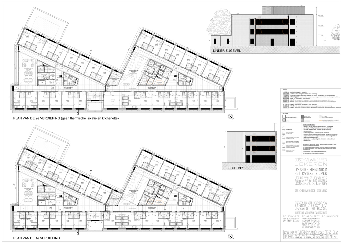 Grondplan 1ste en 2de verdieping Ter Lokeren